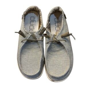 Hey‎ Dude Wendy Chambray Gray Natural Collection Lace-Up Shoes Size 7